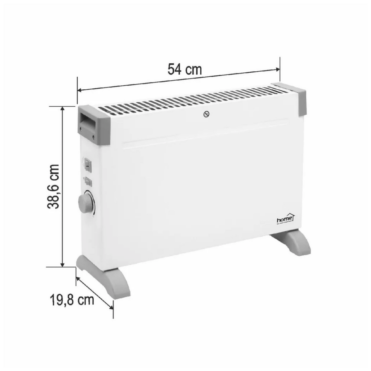 home Konvektor,električna panel grijalica sa ventilatorom, 2000W - FK343 TURBO