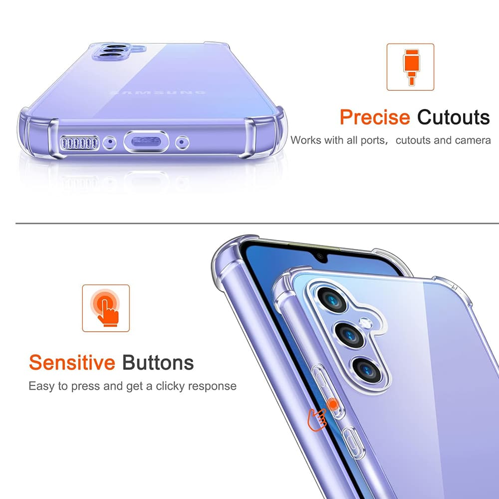 Techsuit Shockproof Clear Silicone prozoren ovitek odporen na udarce za Samsung Galaxy A35 5G