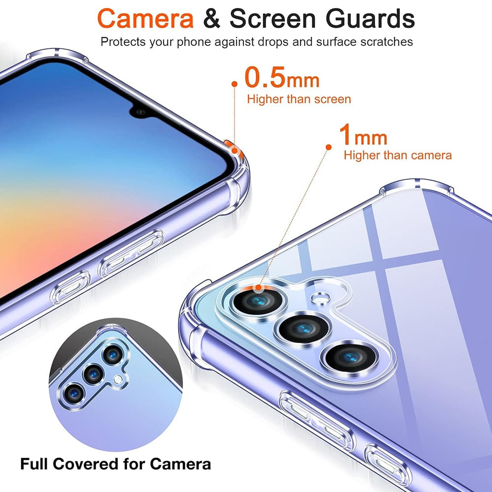 Techsuit Shockproof Clear Silicone prozoren ovitek odporen na udarce za Samsung Galaxy A35 5G