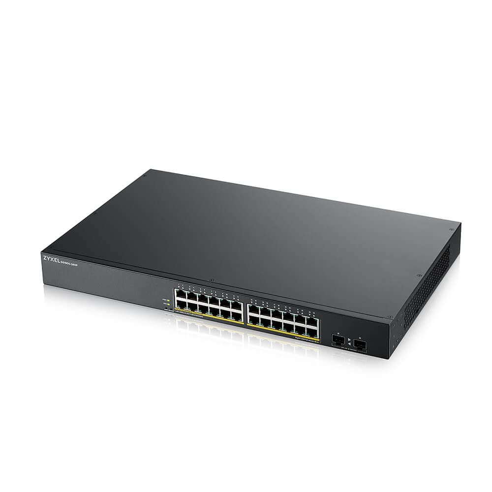 Zyxel GS1900-24HP mrežni prekidač Upravljano Gigabit Ethernet (10/100/1000) Podrška za napajanje putem Etherneta (PoE) Crno