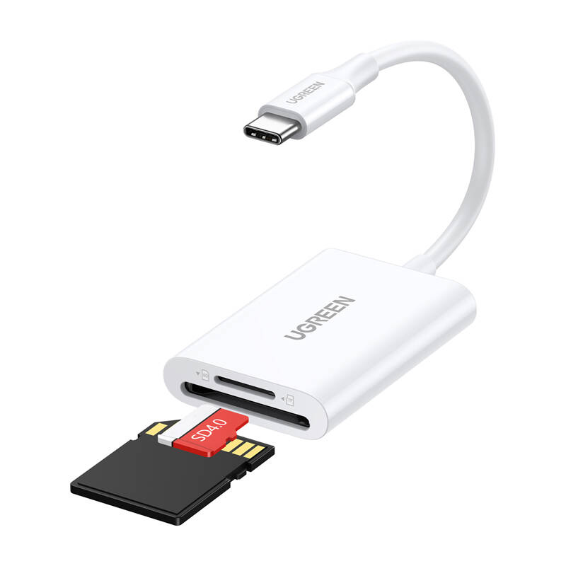 Ugreen 35506 čitač kartica USB 3.2 Gen 1 (3.1 Gen 1) Type-C Bijelo