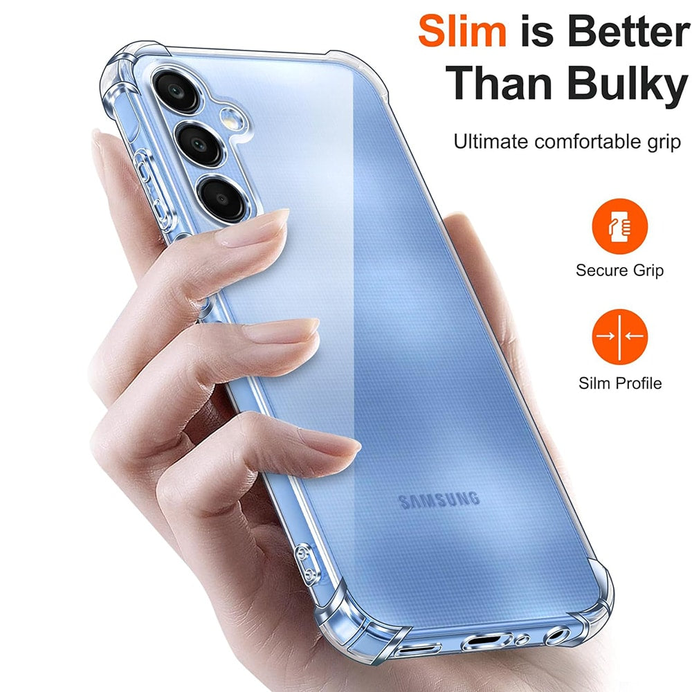 Techsuit Shockproof Clear Silicone prozorna maskica odporna na udarce za Samsung Galaxy A25 5G