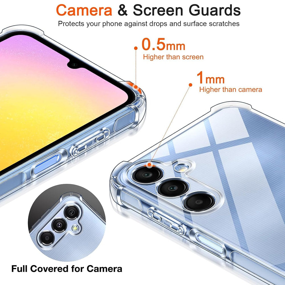 Techsuit Shockproof Clear Silicone prozorna maskica odporna na udarce za Samsung Galaxy A25 5G