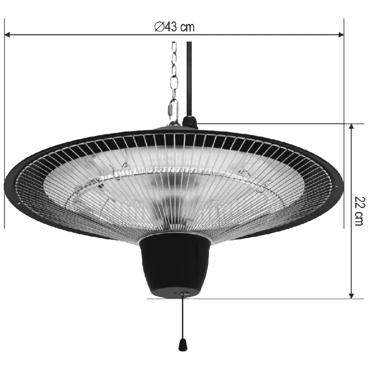 home Grijalica sa karbonskim grijačem, 1500W, IPX4 outdoor - FK262