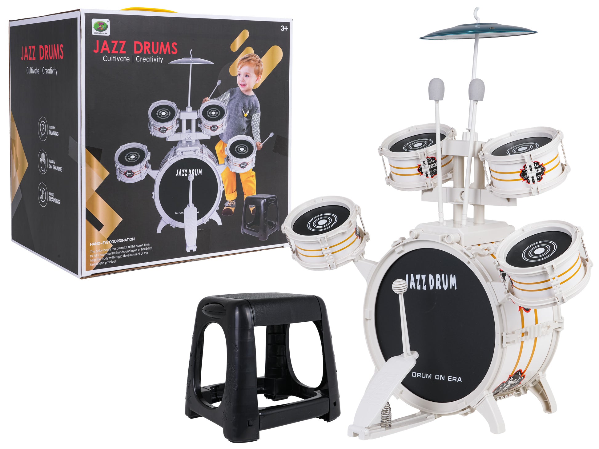 Dječji bubnjevi MEGA Drum - bijeli