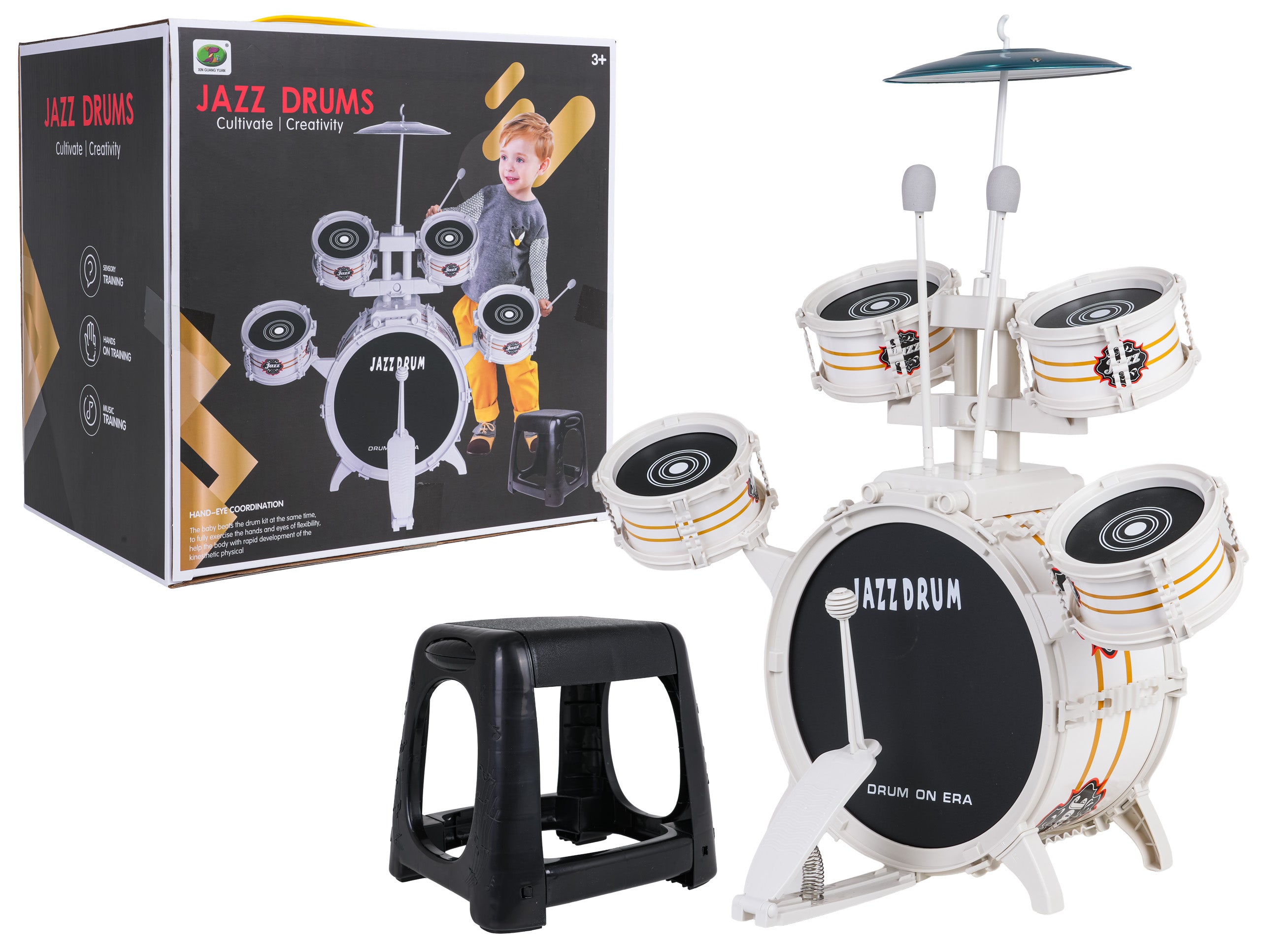 Dječji bubnjevi MEGA Drum - bijeli