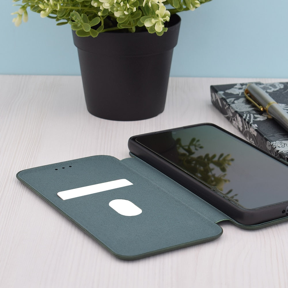 Techsuit Safe Wallet Plus preklopna futrola za Realme C67 4G – tamno zelena