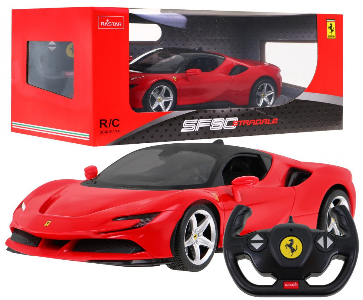 Licencirani auto na daljinsko upravljanje Ferrari SF90 1:14 RASTAR - crveni