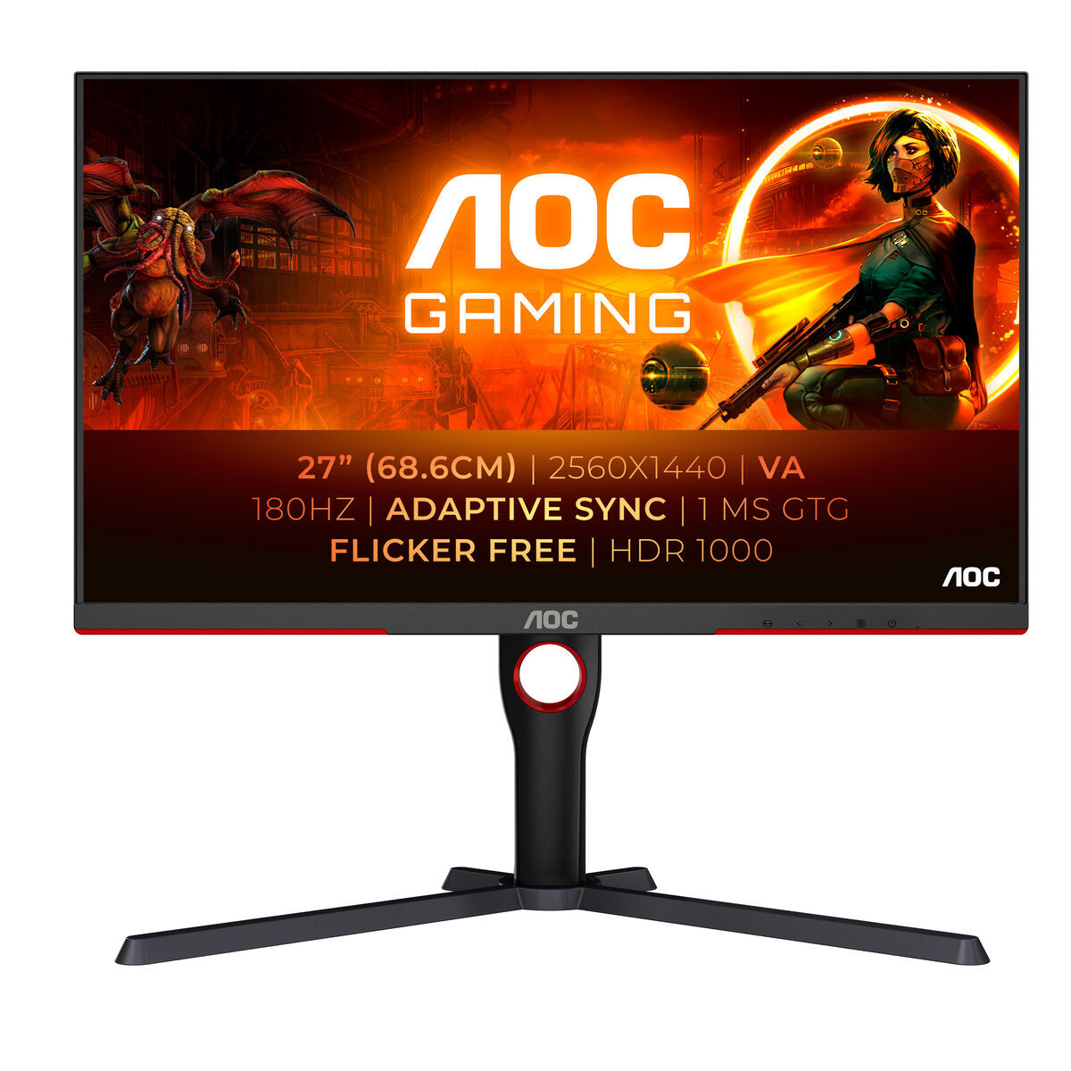 Monitor za Gaming AOC Q27G3XMN/BK 2K 27" 180 Hz