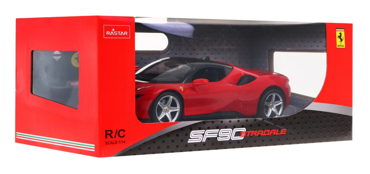 Licencirani auto na daljinsko upravljanje Ferrari SF90 1:14 RASTAR - crveni
