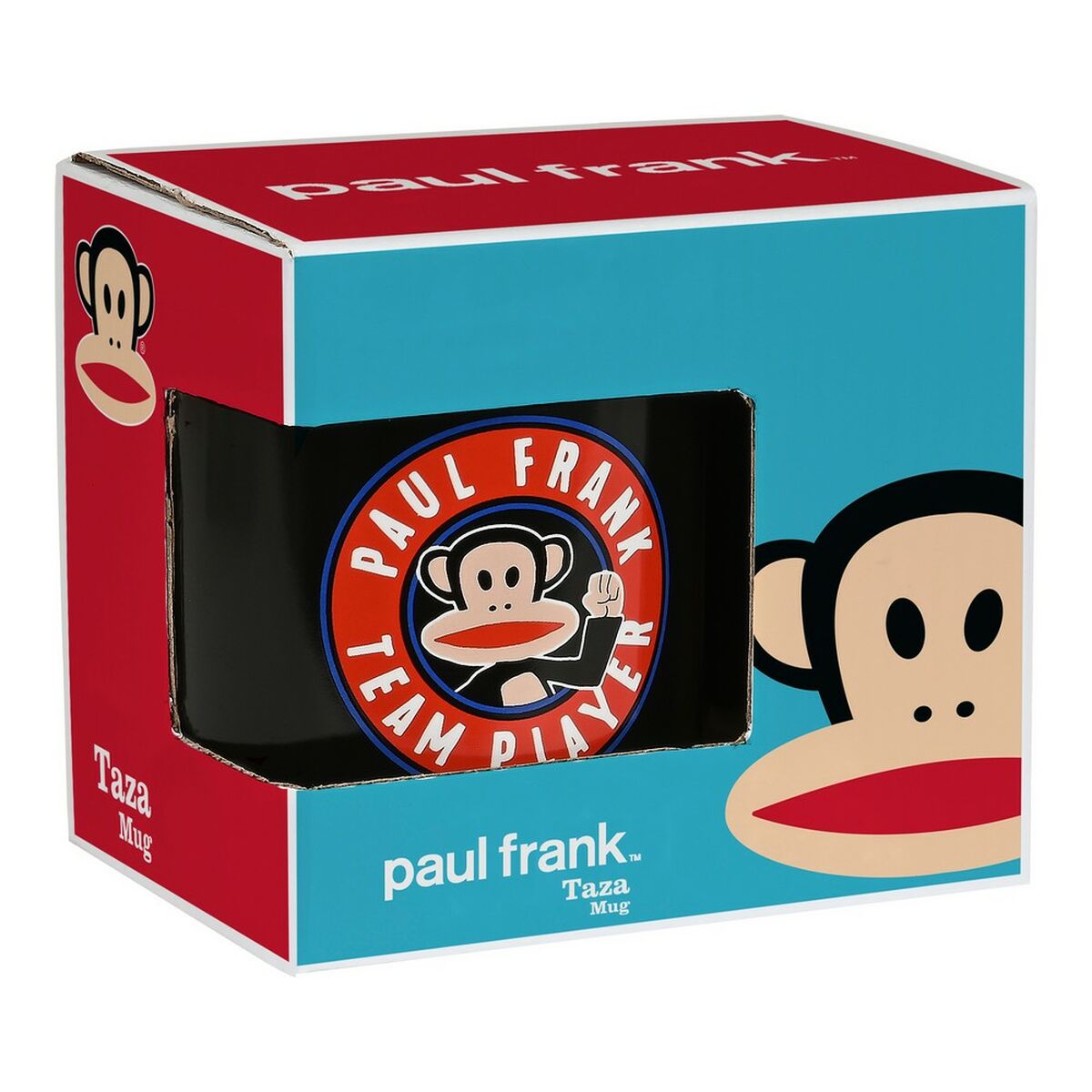 Velika Šalica Paul Frank Team player Keramika Crna (350 ml)