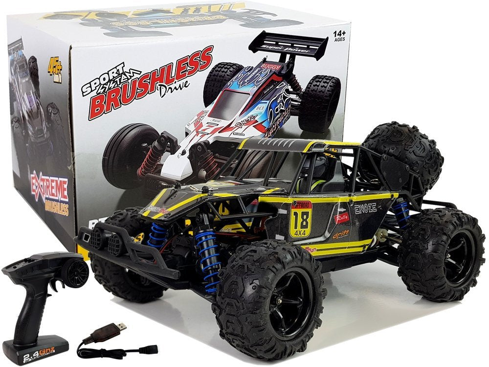 Buggy na daljinsko upravljanje 1:18 ENOZE 9303E 45 km/h - žuti