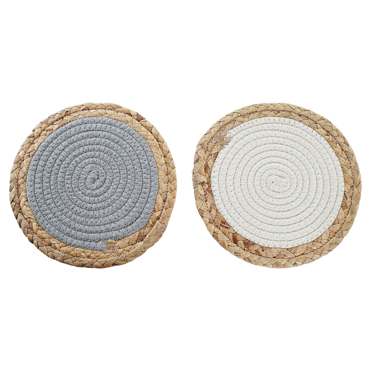 Podmetač DKD Home Decor Pojedinačno Pamuk Vlakna (20 x 20 x 1 cm) (2 kom.)