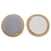 Podmetač DKD Home Decor Pojedinačno Pamuk Vlakna (20 x 20 x 1 cm) (2 kom.)