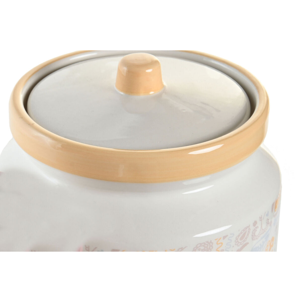 Čamac DKD Home Decor 15 x 15 x 21 cm Bijela Rumena Dolomite Shabby Chic