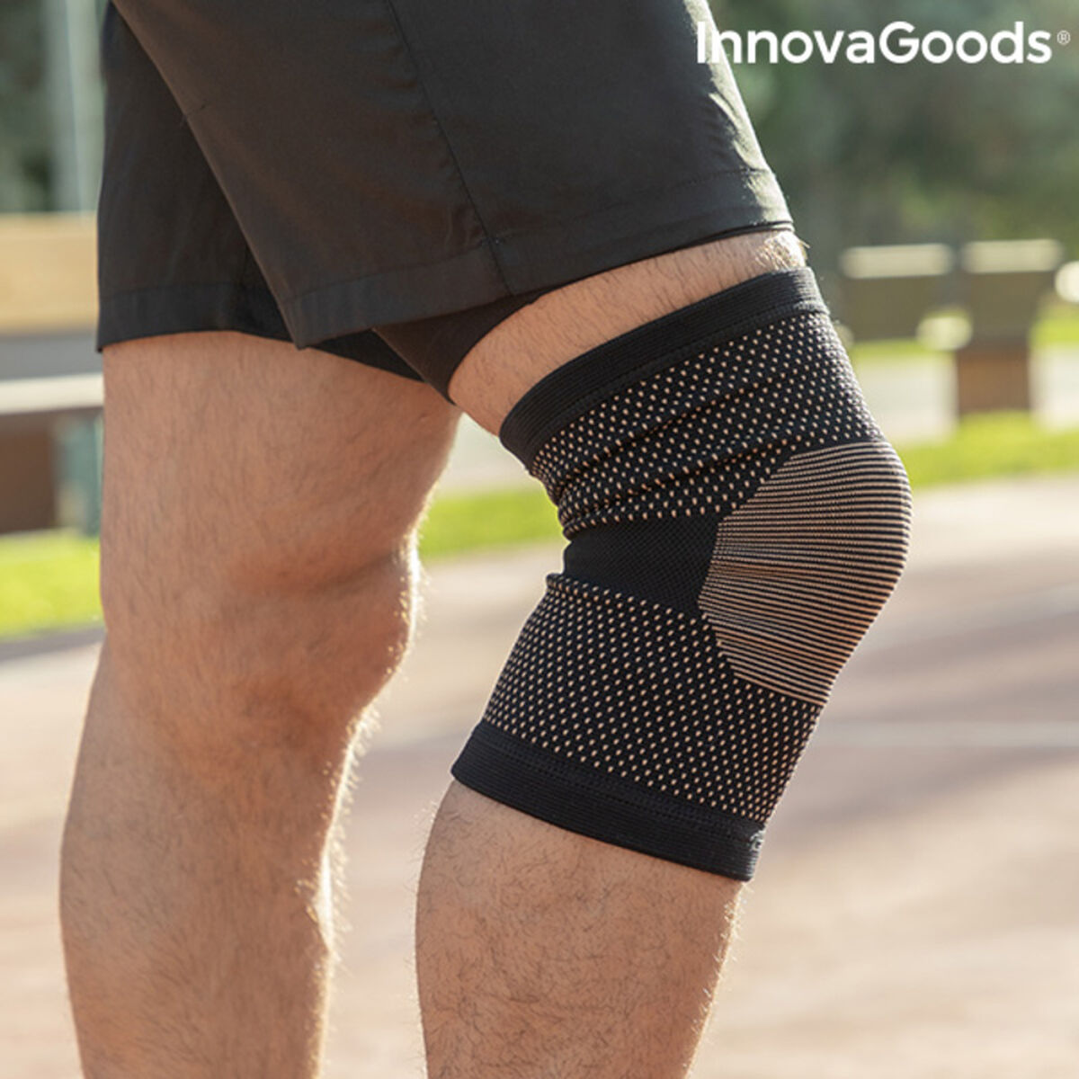 Steznik za Koljeno s Nitima od Bakra i Bambusovog Ugljena Kneecare InnovaGoods