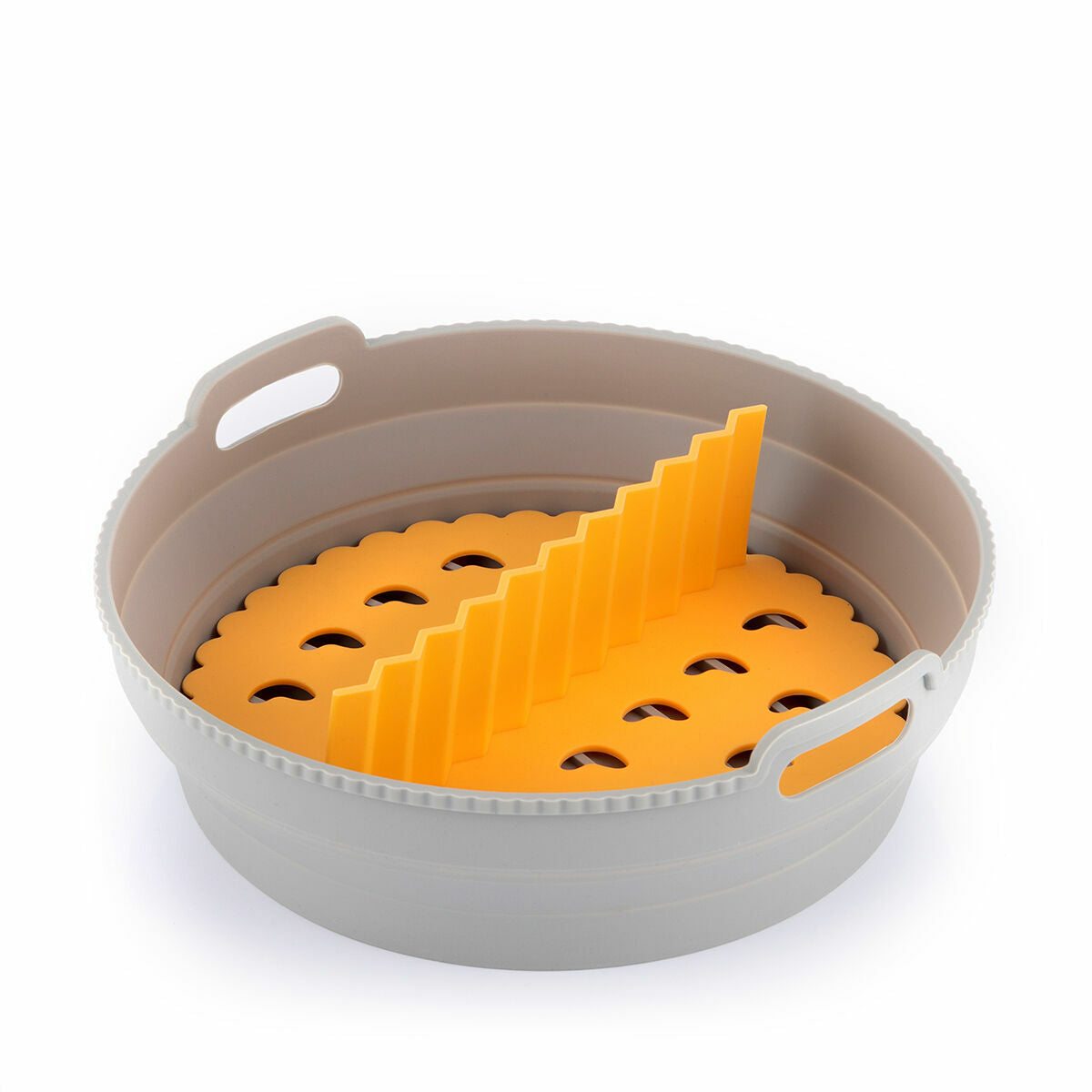 Paket sklopivih silikonskih košara s ručkama i separatorima za zračnu fritezu InnovaGoods (3 komada)