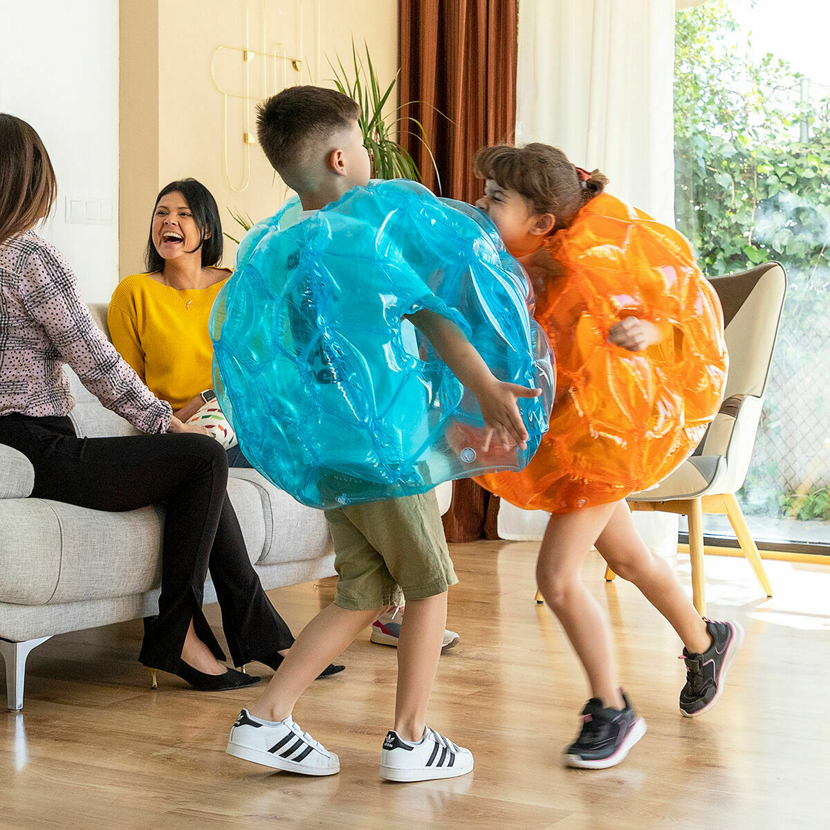 Pack Divovska Mjehur Lopta na Napuhavanje za Odbijanje i Igračka Prskalica Raspršivač Vode InnovaGoods