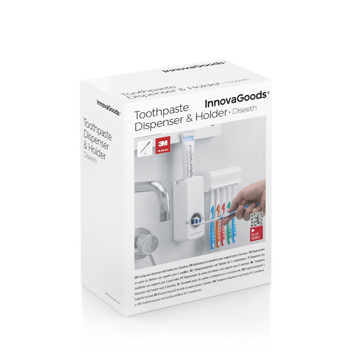 Set Dozator Paste za Zube sa Držačem Četkica i Automatski Dozator Sapuna InnovaGoods