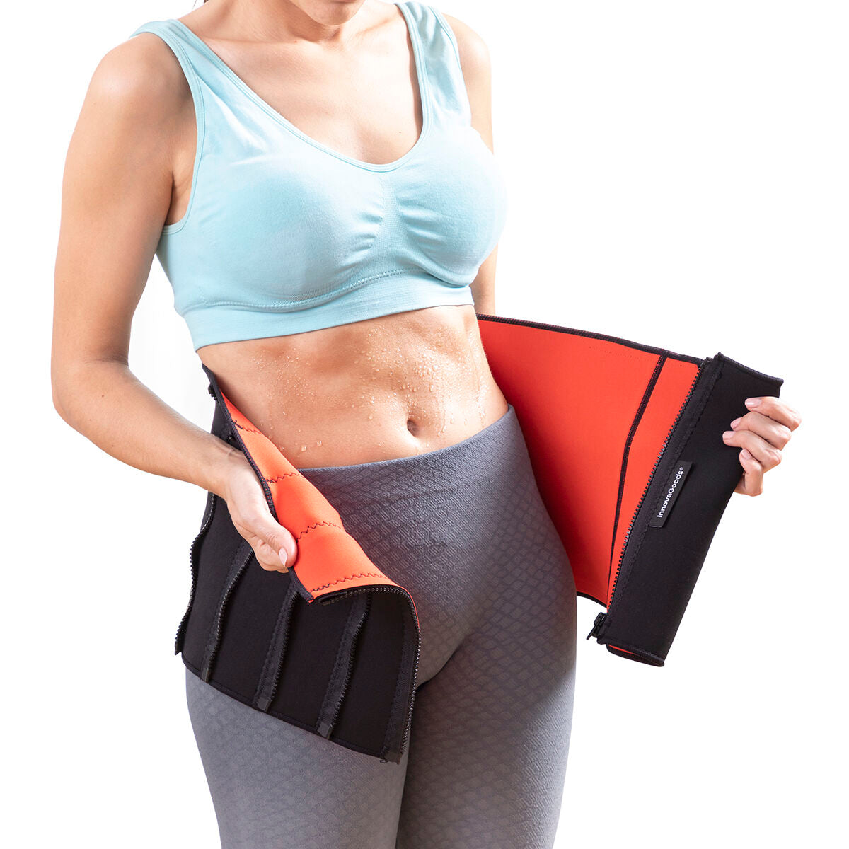 Paket stanica za zgibove fitness, sportski pojas efekt saune i vodič za vježbe InnovaGoods