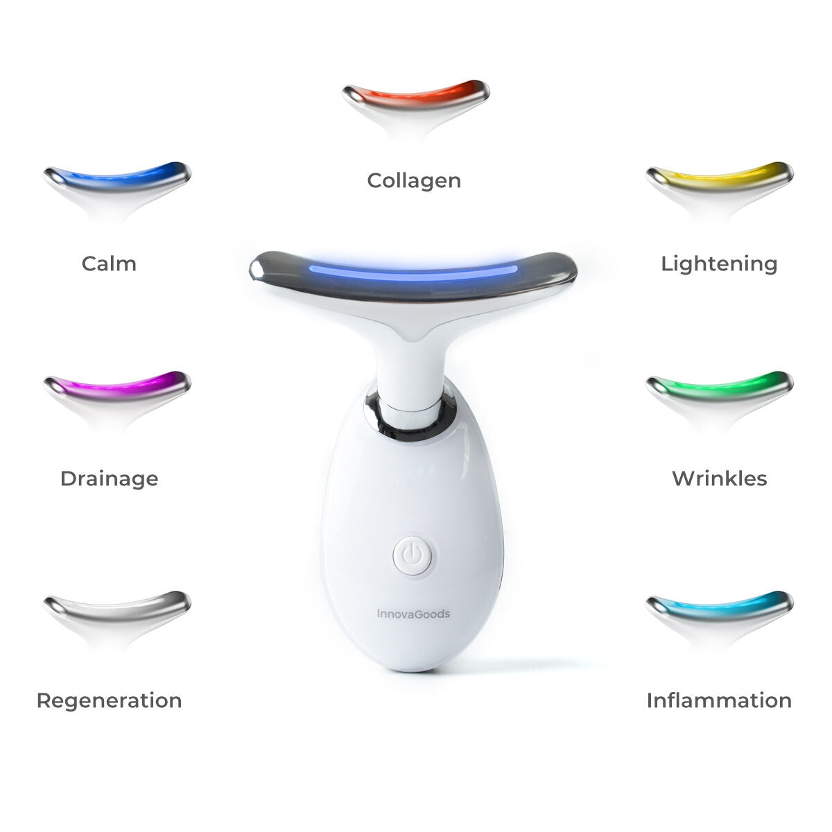 Paket čvršćeg masažera za lice s LED, EMS i toplinom i Kombucha serum za lice 30 ml InnovaGoods