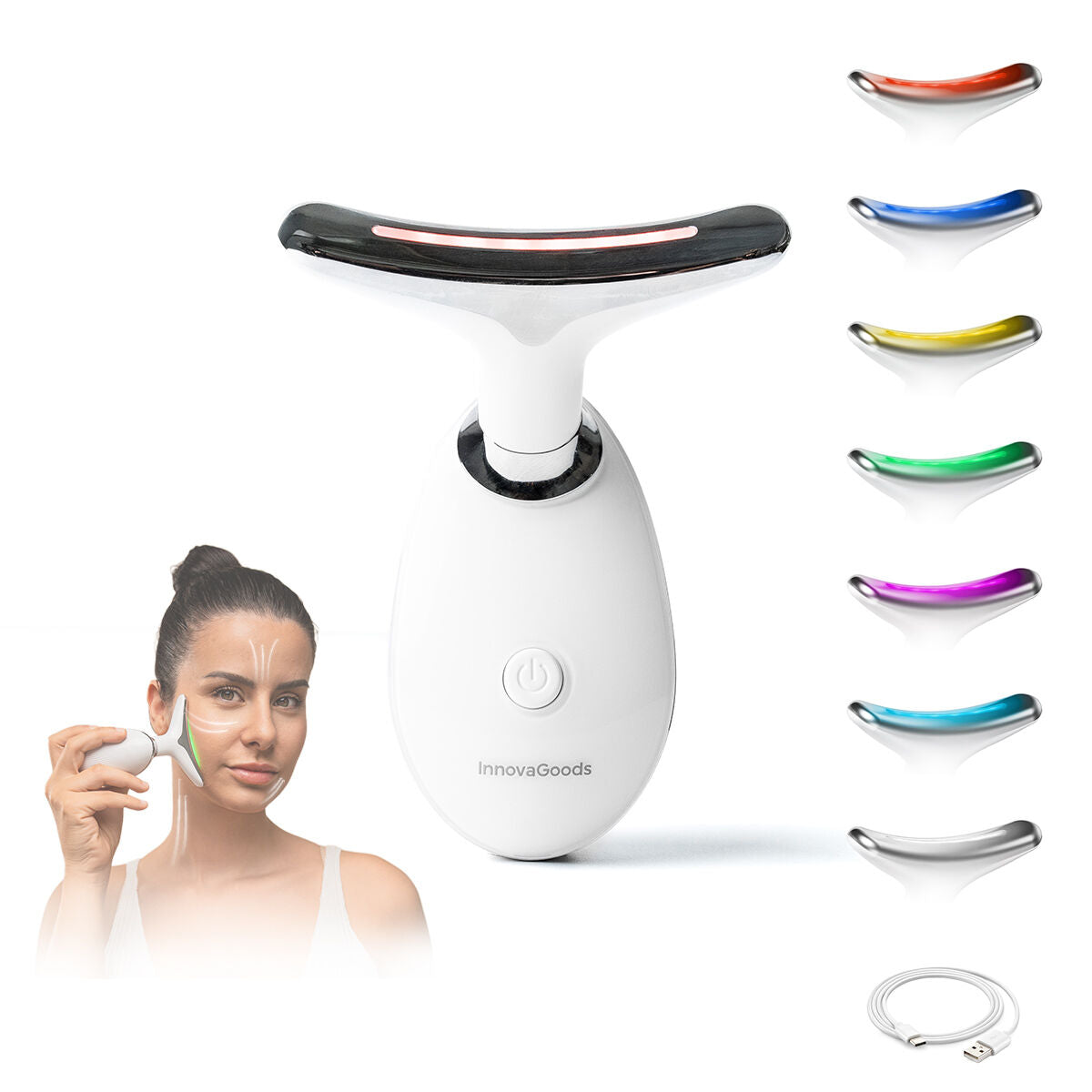 Paket masažer za lice, serum za lice Rice Joyboost 30 ml i krema za lice Rice Joycare 50 ml InnovaGoods
