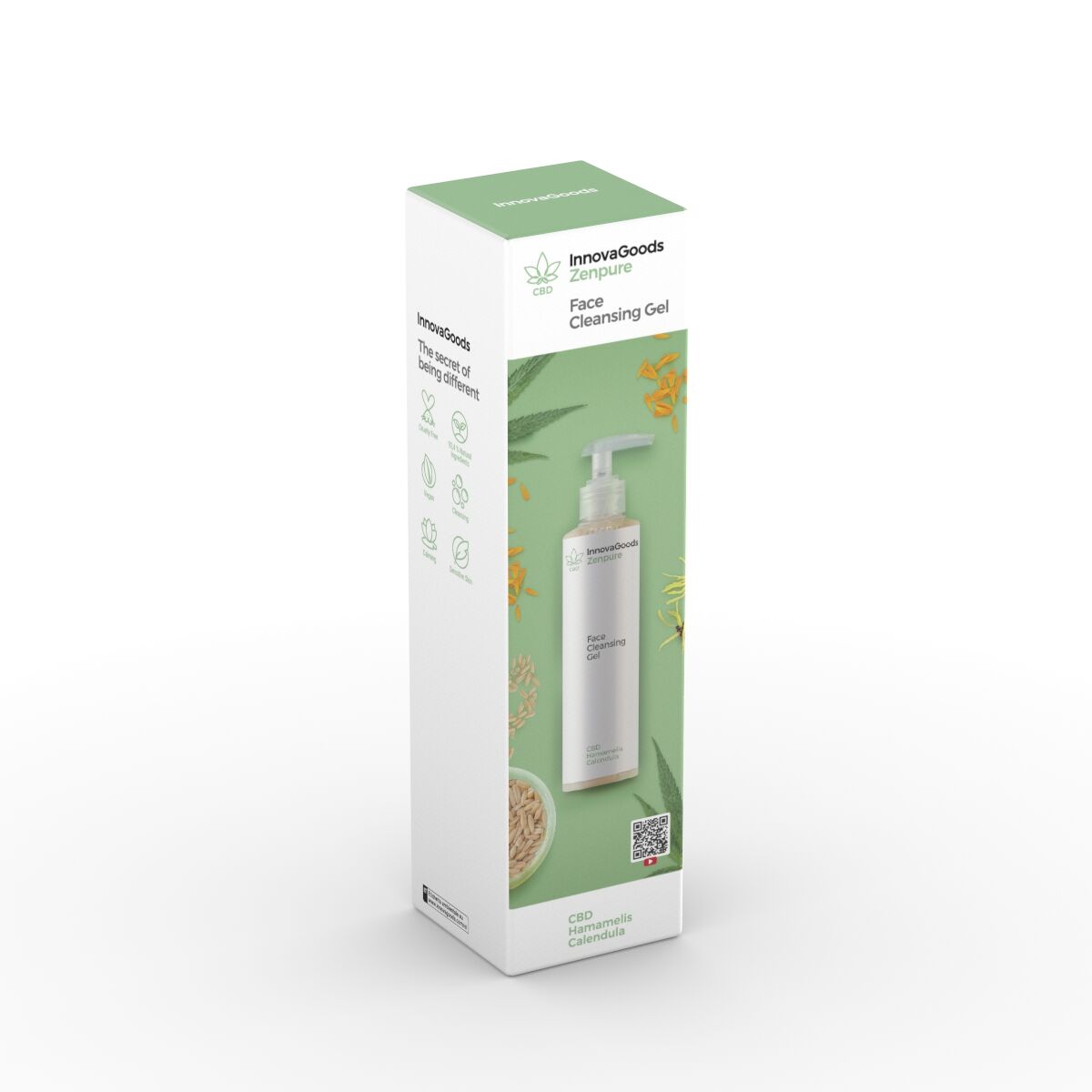 Paket električna sauna za lice, CBD gel za čišćenje lica Zenpure 200 ml i tonik CBD Zenfresh 150 ml InnovaGoods