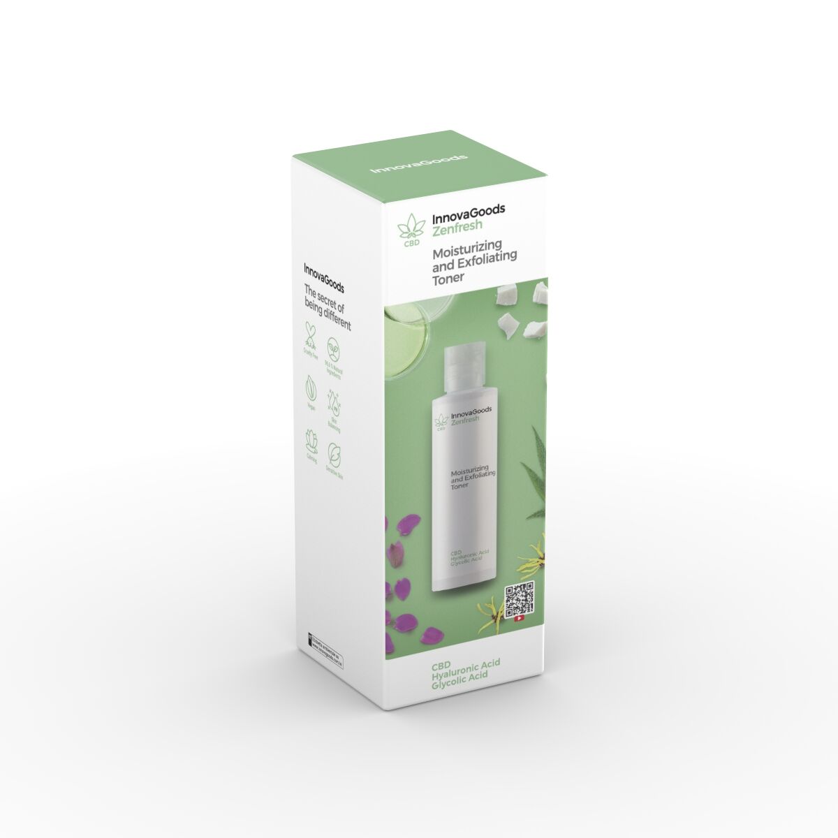 Paket električna sauna za lice, CBD gel za čišćenje lica Zenpure 200 ml i tonik CBD Zenfresh 150 ml InnovaGoods
