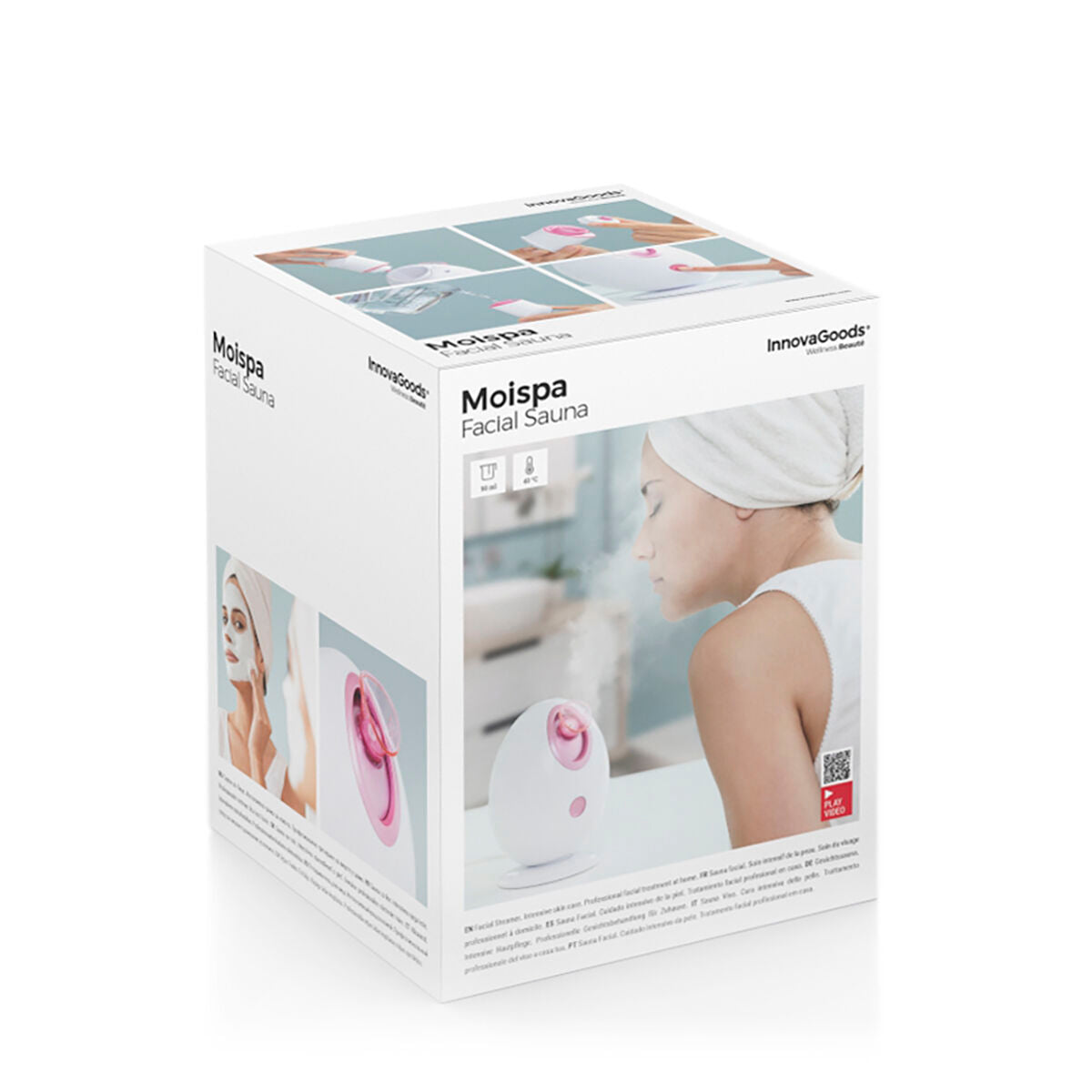 Paket električna sauna za lice, CBD gel za čišćenje lica Zenpure 200 ml i tonik CBD Zenfresh 150 ml InnovaGoods