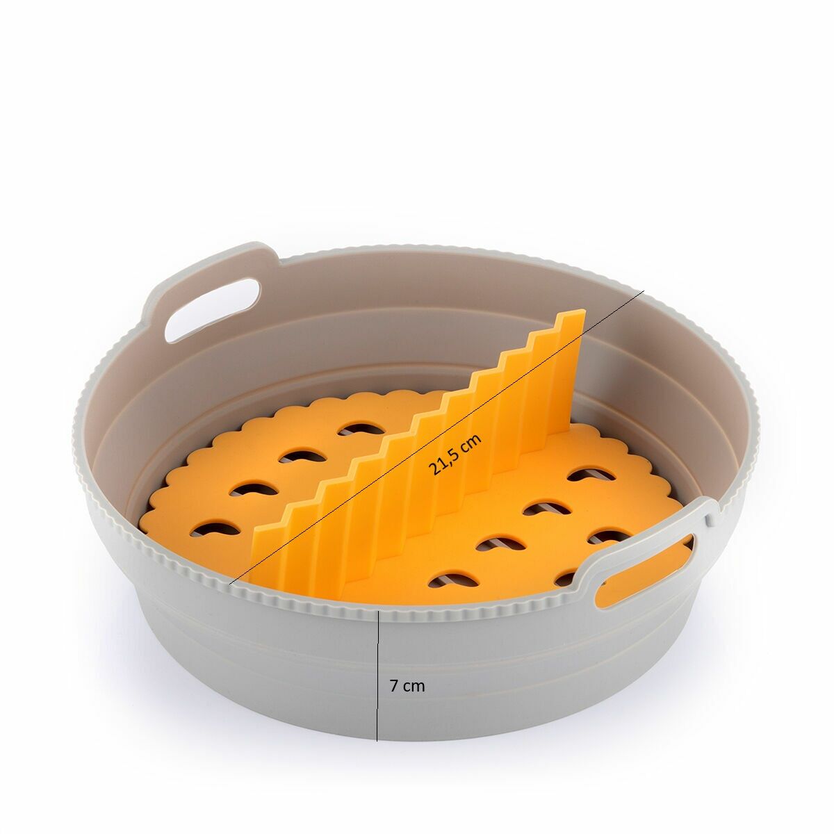 Paket sklopivih silikonskih košara s ručkama i separatorima za zračnu fritezu InnovaGoods (3 komada)