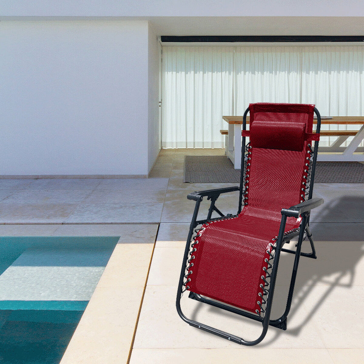 Sklopivu Stolicu Marbueno Bordo 90 x 108 x 66 cm