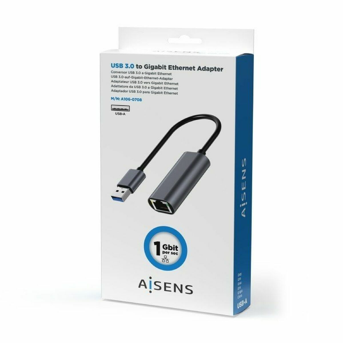 USB Adapter za Ethernet Aisens A106-0708 Siva