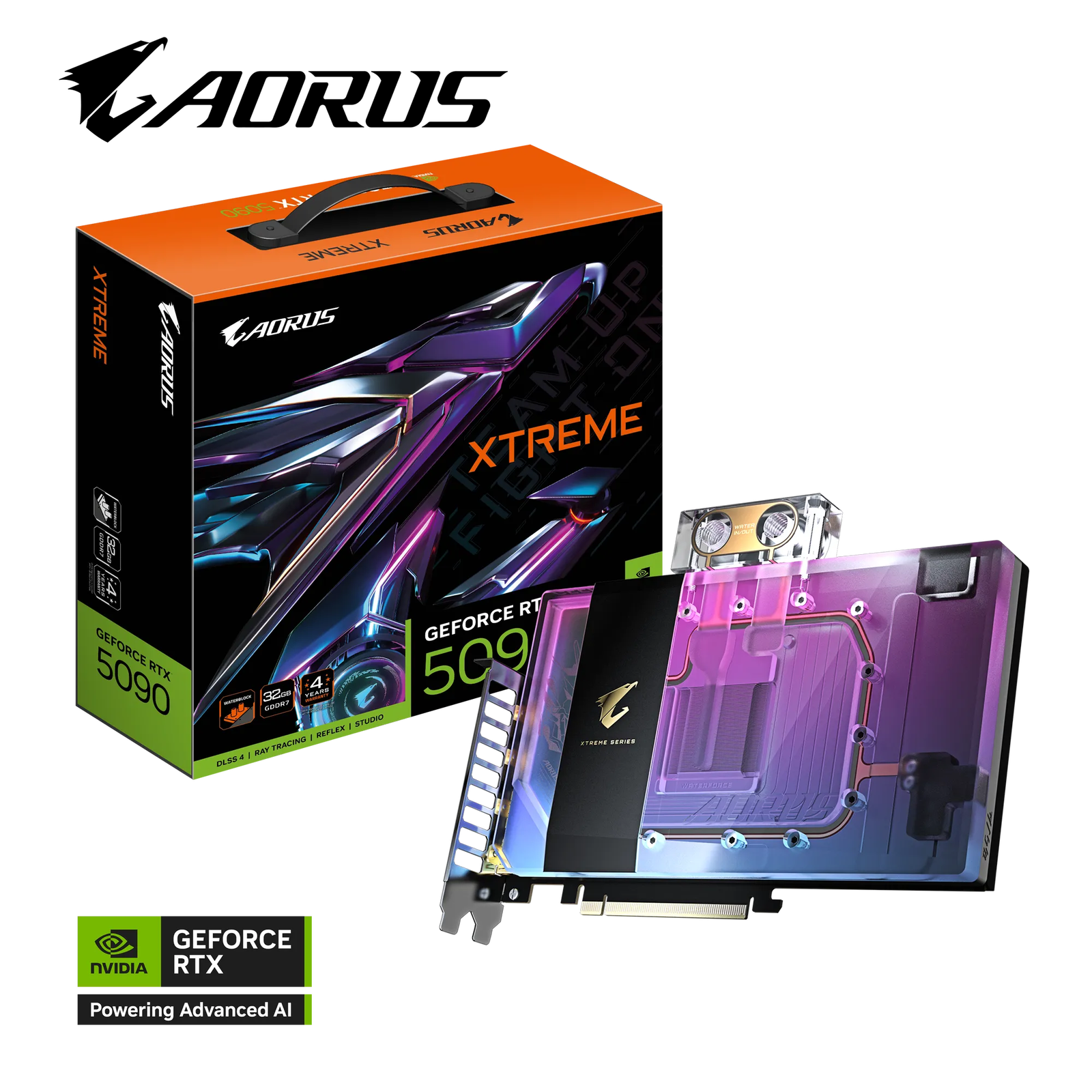 GIGABYTE AORUS GeForce RTX 5090 XTREME WATERFORCE WB 32G NVIDIA 32 GB GDDR7