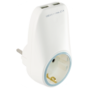 home Punjač kućni za smartphone, tablet,2 x USB, 2.1A + Schuko - NV 2100 USB