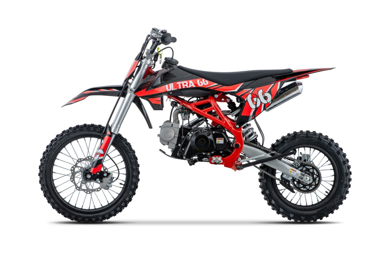 Cross motor na benzin ULTRA 66 125cc - crveni