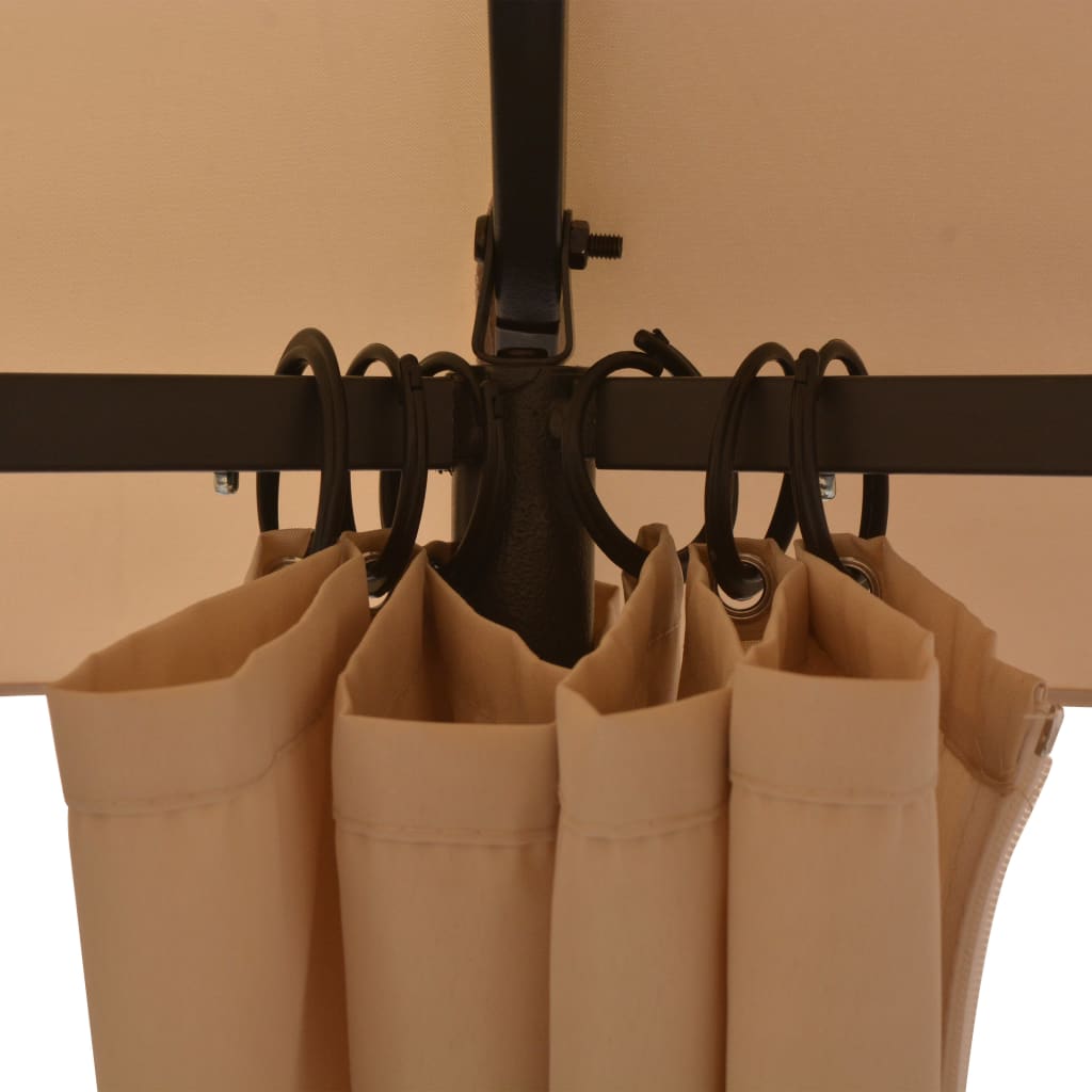 Vrtni šator/paviljon sa zavjesama šesterokutni 360 x 265 cm