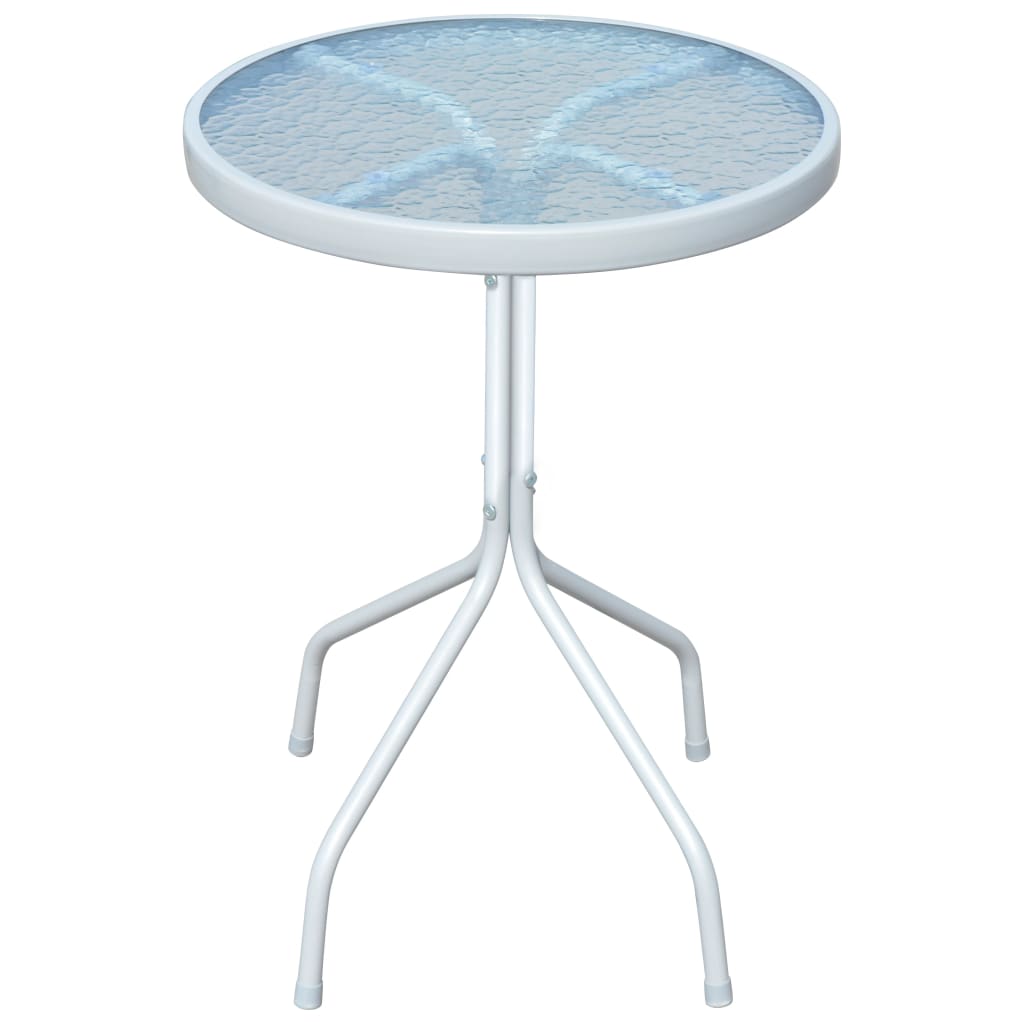 3-dijelni bistro set čelični crni
