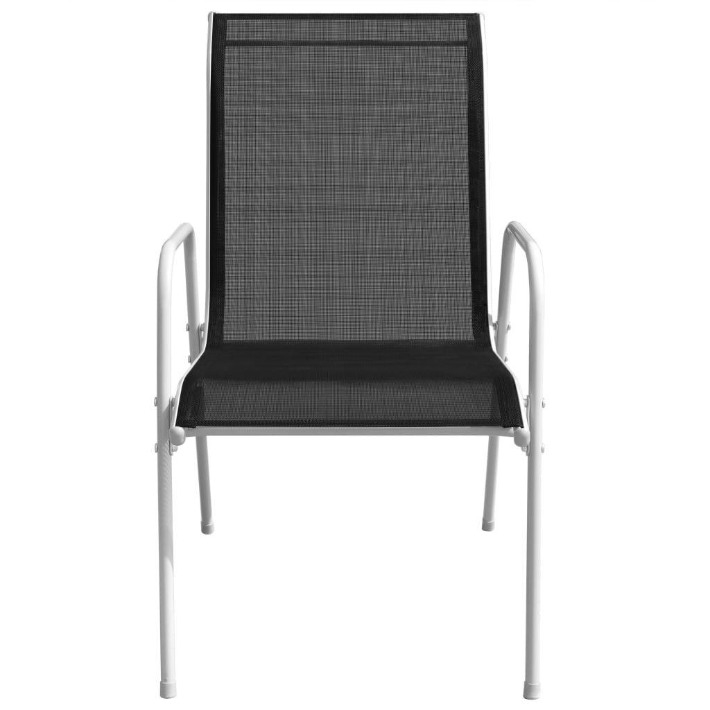 3-dijelni bistro set čelični crni