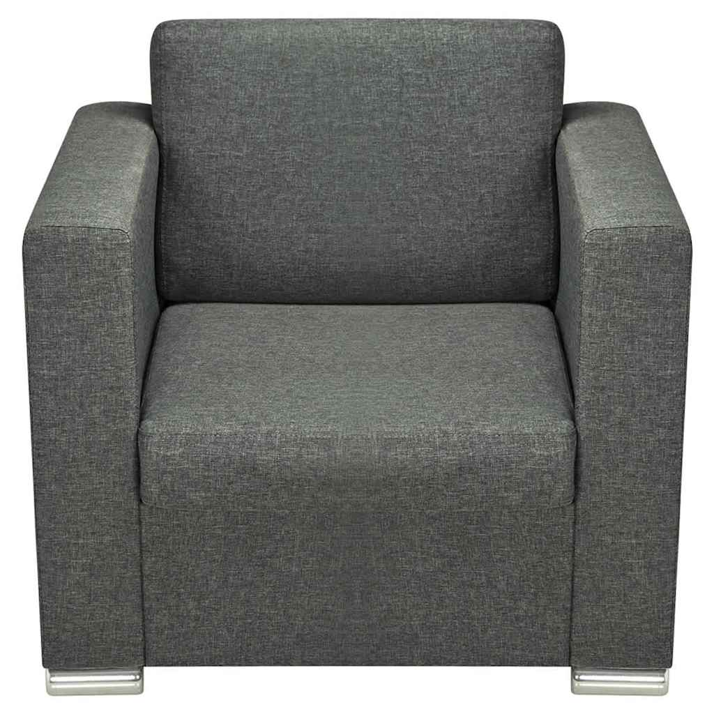 Fotelja od tkanine tamnosiva