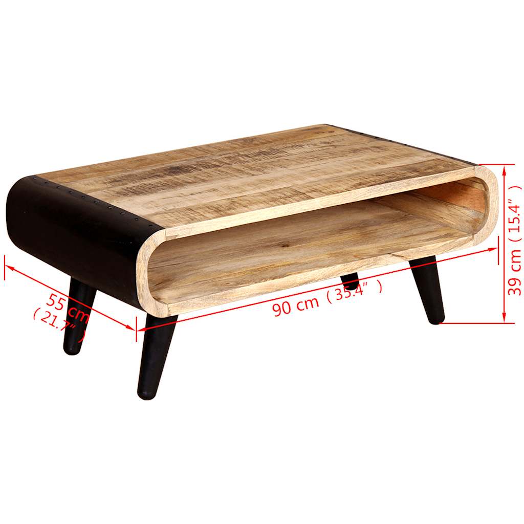 Stol za kavu Mango drvo 90x55x39 cm