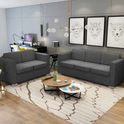 Dvodijelni set sofa od tkanina tamnosivi