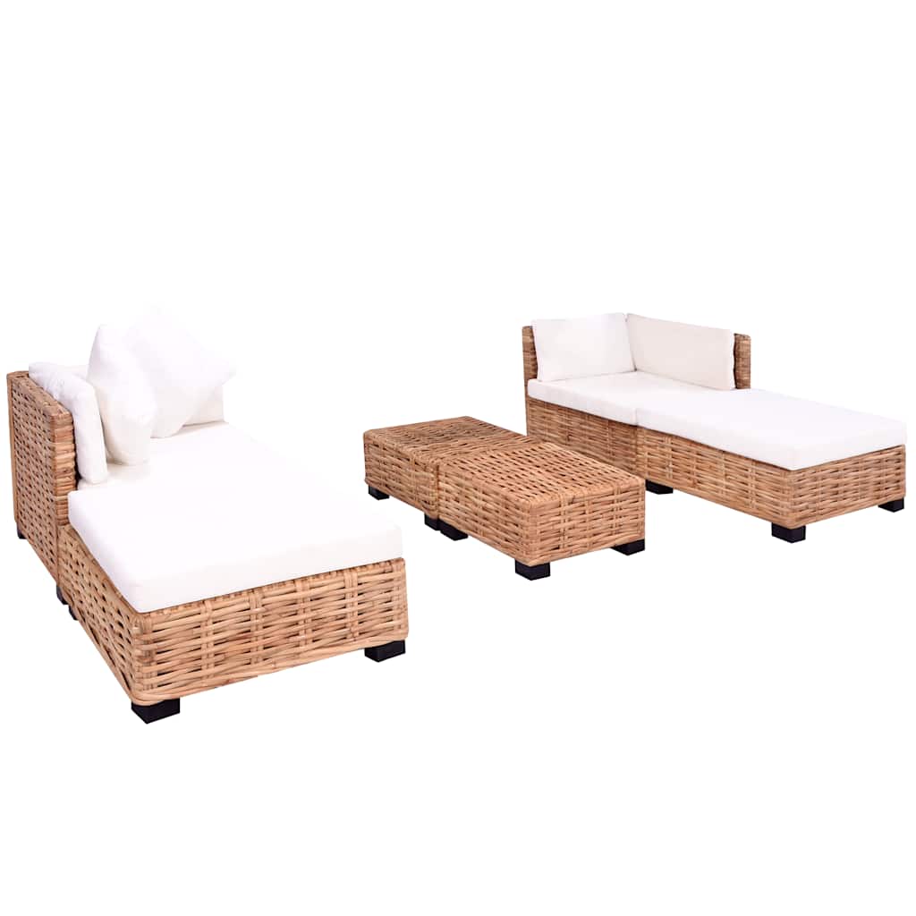Sofa Set 16 kom Prirodni Ratan
