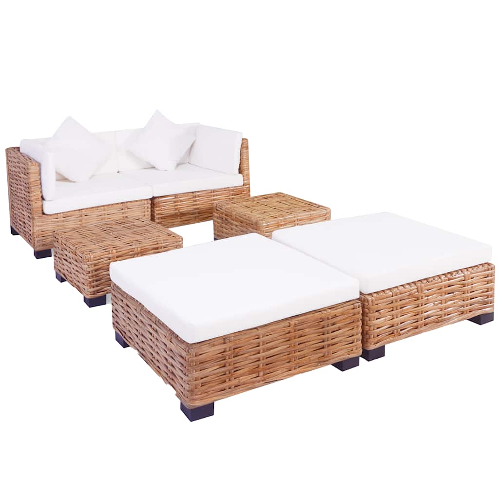 Sofa Set 16 kom Prirodni Ratan