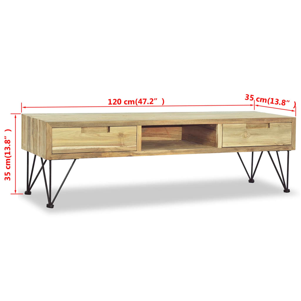 TV Ormarić 120x35x35 cm Masivna Tikovina