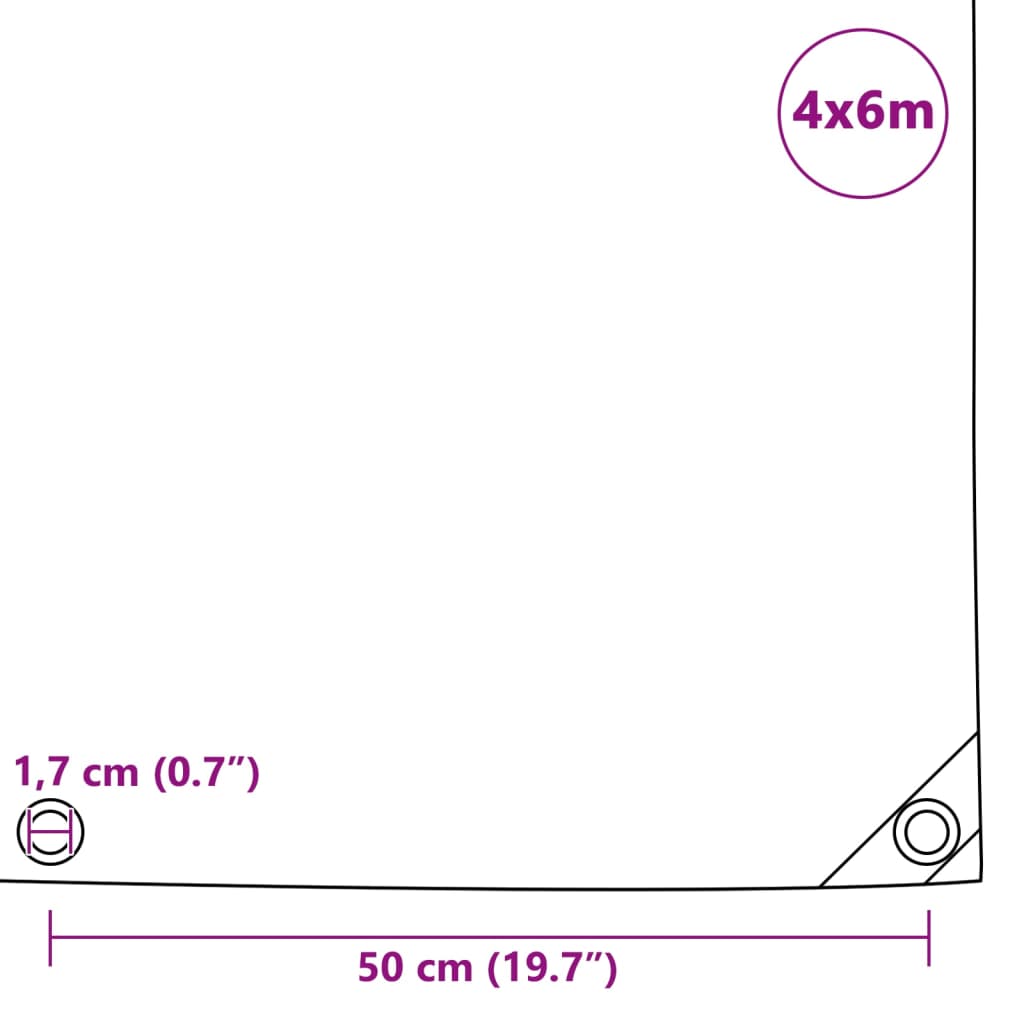 Cerada 650 g/m² 4x6 m bijela