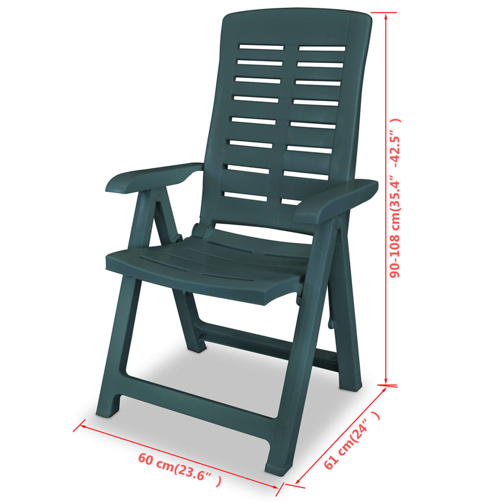 3-dijelni bistro set od plastike zeleni