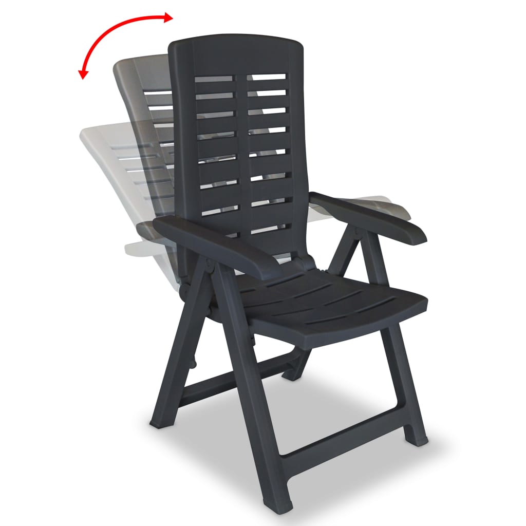 3-dijelni bistro set od plastike antracit