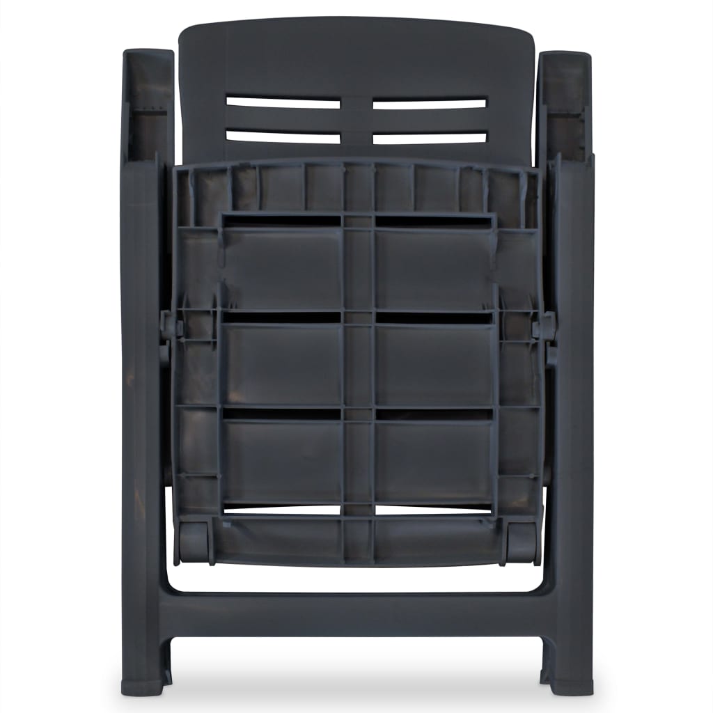 3-dijelni bistro set od plastike antracit