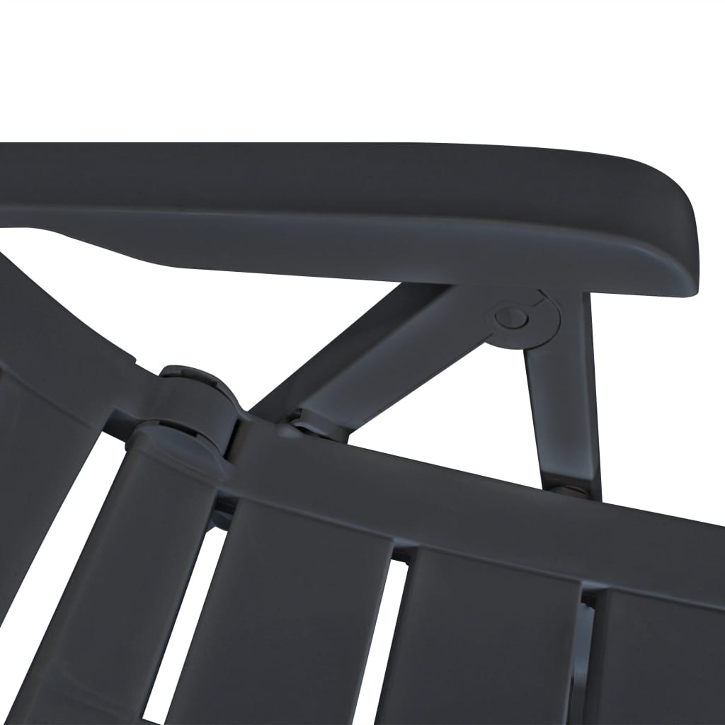 3-dijelni bistro set od plastike antracit