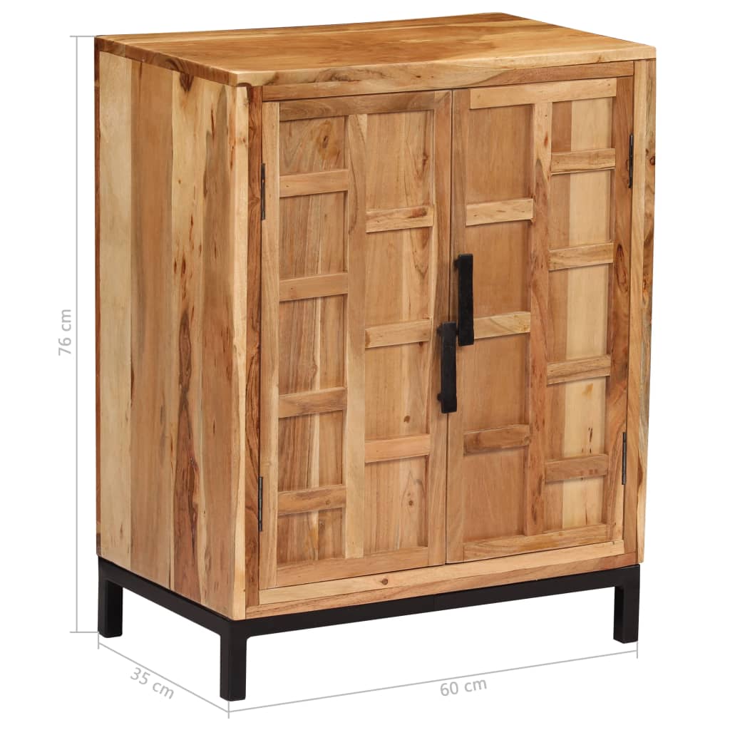 Komoda od masivnog bagremovog drva 60 x 35 x 76 cm smeđa